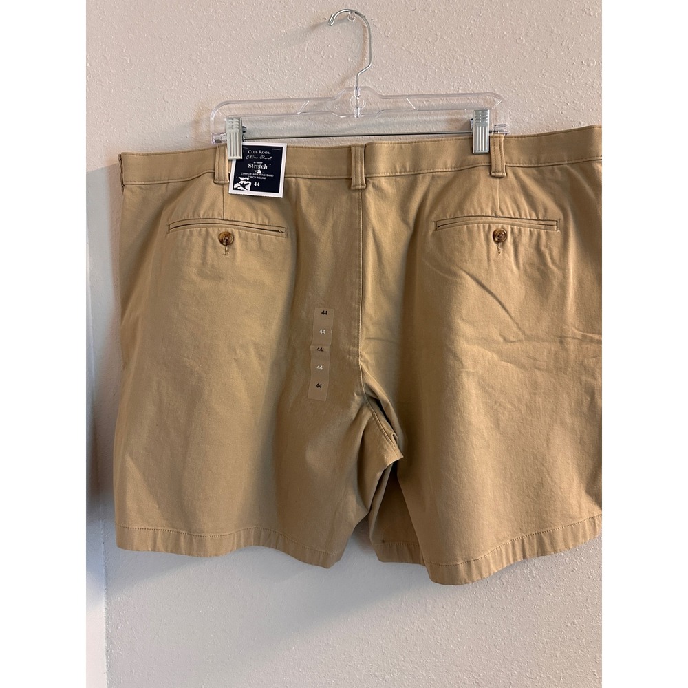 Club Room Chino Shorts Mens 44 4-Way Stretch Tan Khaki 7 Inseam 100095517MN - Picture 3 of 7